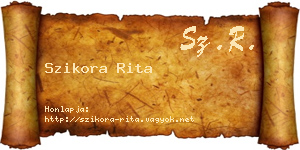 Szikora Rita névjegykártya